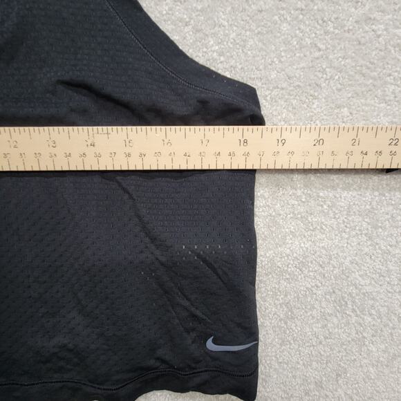 Nike One Dri-FIT Cropped Tank Top Black Women’s Medium Activewear - Picture 4 of 7